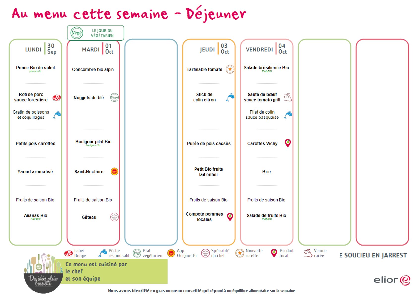 MENU SOUCIEU MATERNELLES SEMAINE 42