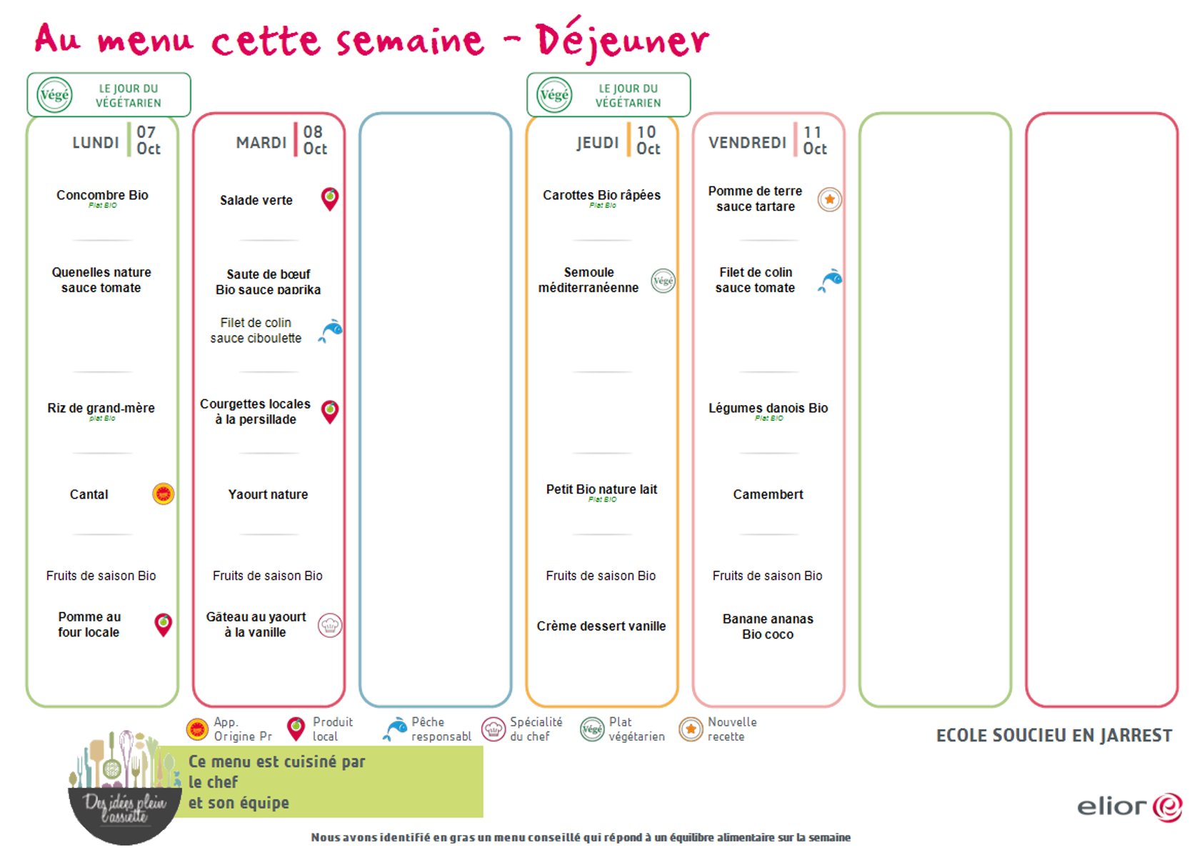 MENU SOUCIEU MATERNELLES SEMAINE 42