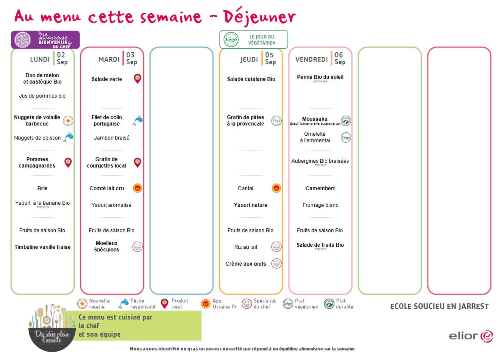 MENU SOUCIEU PRIMAIRE SEMAINE 42