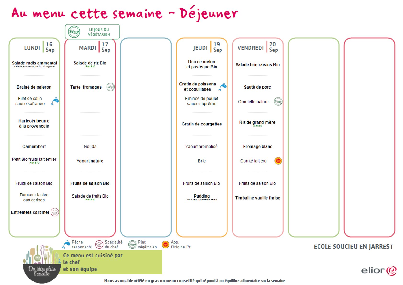 MENU SOUCIEU PRIMAIRE SEMAINE 42