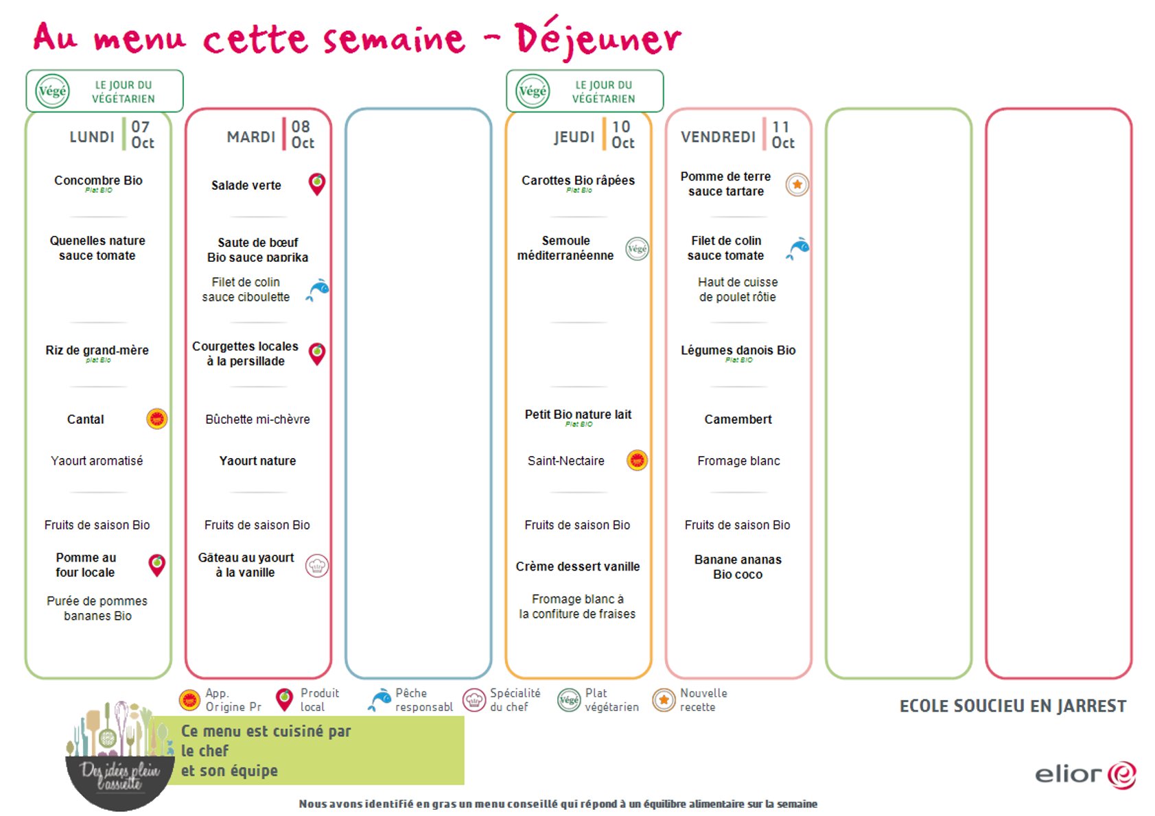 MENU SOUCIEU PRIMAIRE SEMAINE 42